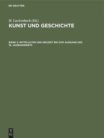 Mittelalter Und Neuzeit Bis Zum Ausgang Des 18. Jahrhunderts cover