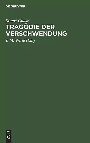 Tragödie Der Verschwendung cover