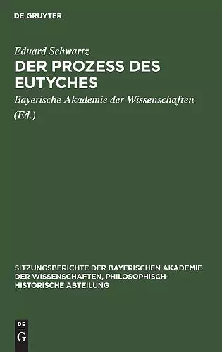 Der Prozess Des Eutyches cover