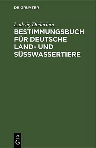 Bestimmungsbuch Für Deutsche Land- Und Süßwassertiere cover