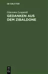 Gedanken Aus Dem Zibaldone cover
