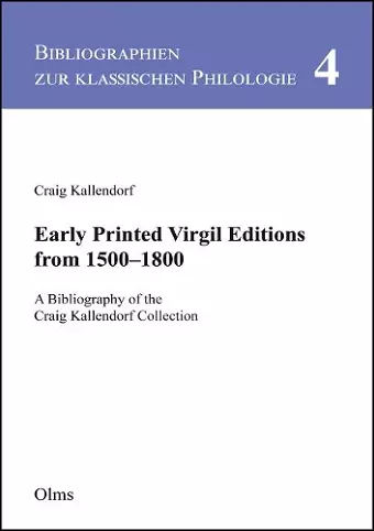 Early Printed Virgil Editions from 1500--1800 cover