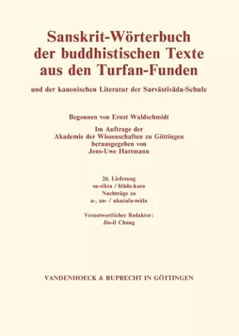 Sanskrit-Wörterbuch der buddhistischen Texte aus den Turfan-Funden. Lieferung 26 cover