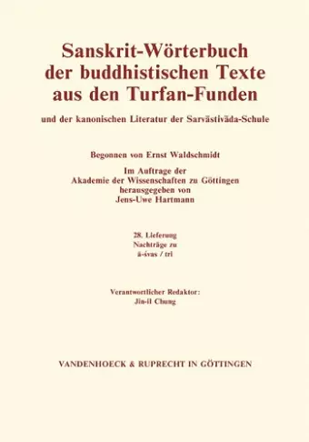 Sanskrit-Worterbuch der buddhistischen Texte aus den Turfan-Funden. Lieferung 28 cover