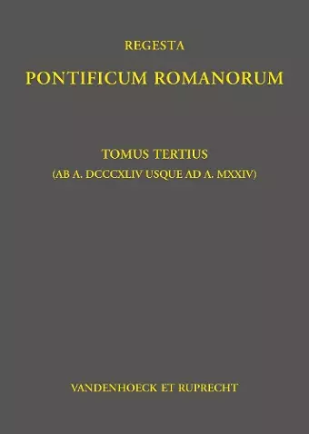 Regesta Pontificum Romanorum cover