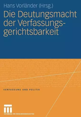 Die Deutungsmacht der Verfassungsgerichtsbarkeit cover