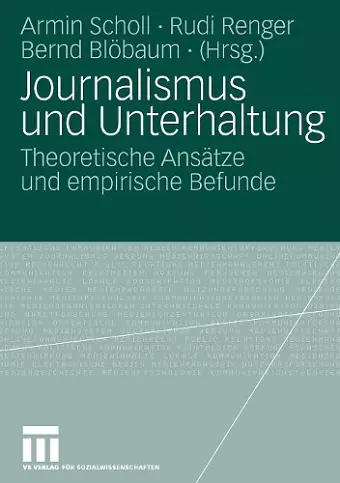 Journalismus und Unterhaltung cover