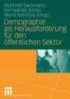 Demographie als Herausforderung für den öffentlichen Sektor cover