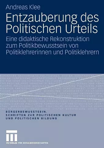 Entzauberung des Politischen Urteils cover