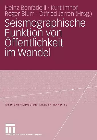 Seismographische Funktion von Öffentlichkeit im Wandel cover