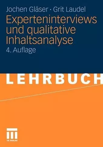 Experteninterviews und qualitative Inhaltsanalyse cover