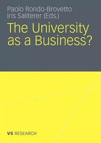 The University as a Business cover