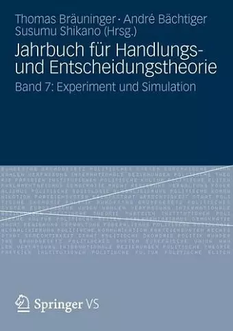 Jahrbuch für Handlungs- und Entscheidungstheorie cover
