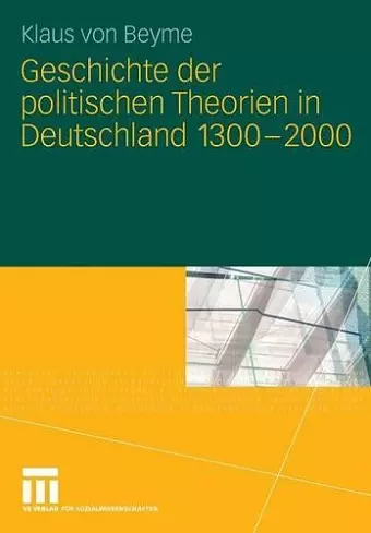 Geschichte der politischen Theorien in Deutschland 1300-2000 cover