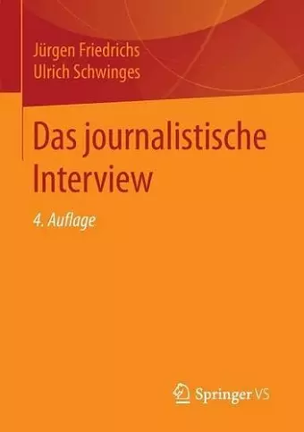 Das journalistische Interview cover