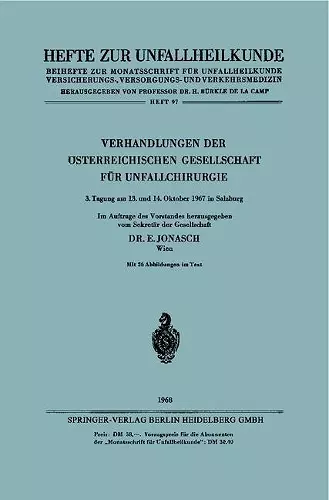 Verhandlungen Der Österreichischen Gesellschaft Für Unfallchirurgie cover