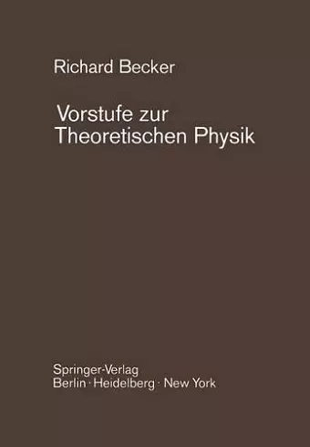 Vorstufe zur Theoretischen Physik cover