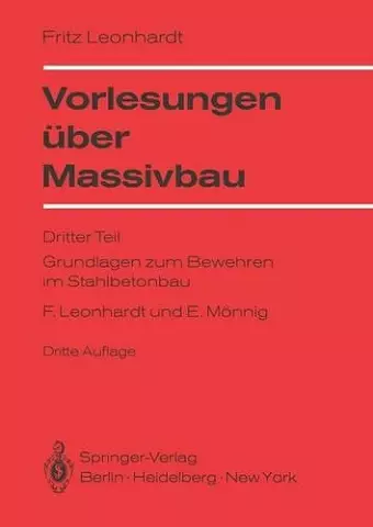 Vorlesungen über Massivbau cover