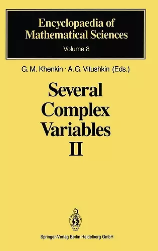 Several Complex Variables cover