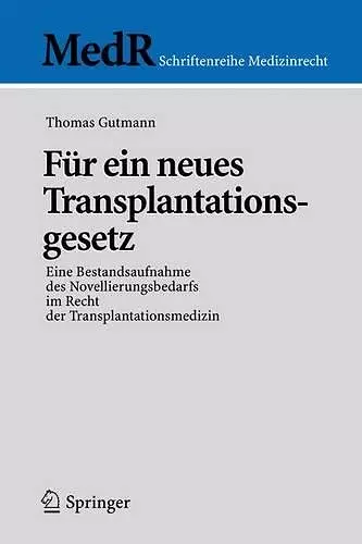 Für ein neues Transplantationsgesetz cover