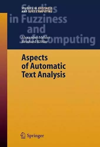 Aspects of Automatic Text Analysis cover