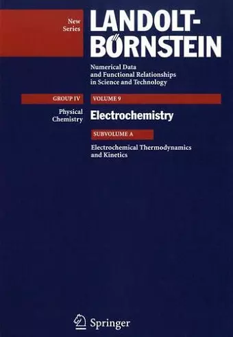 Electrochemical Thermodynamics and Kinetics cover