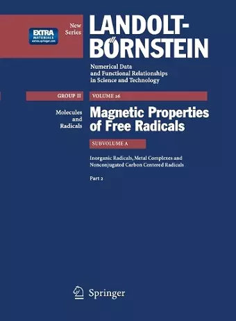 Inorganic Radicals, Metal Complexes and Nonconjugated Carbon Centered Radicals 2 cover
