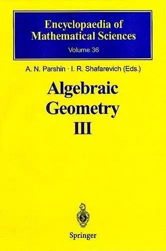 Algebraic Geometry III cover