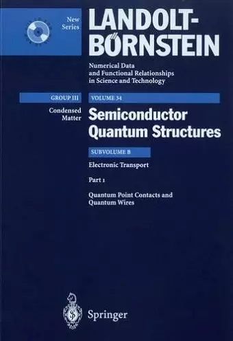 Quantum Point Contacts and Quantum Wires cover