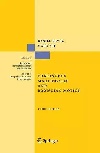 Continuous Martingales and Brownian Motion cover