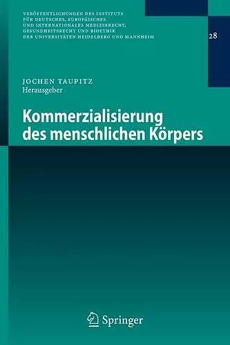 Kommerzialisierung des menschlichen Körpers cover
