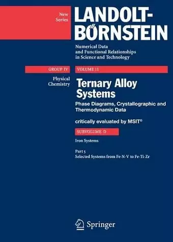 Selected Systems from Fe-N-V to Fe-Ti-Zr cover