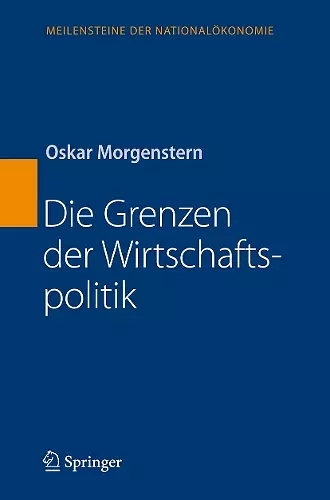 Die Grenzen der Wirtschaftspolitik cover