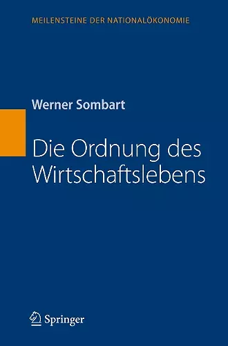 Die Ordnung des Wirtschaftslebens cover