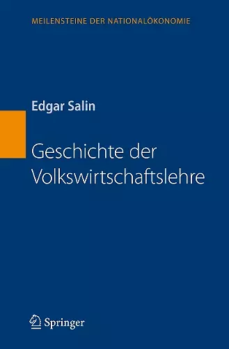 Geschichte der Volkswirtschaftslehre cover