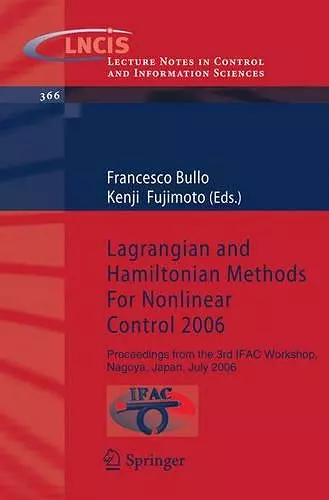 Lagrangian and Hamiltonian Methods For Nonlinear Control 2006 cover