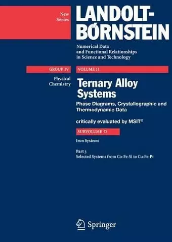 Selected Systems from Co-Fe-Si to Cu-Fe-Pt cover