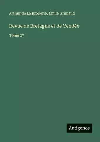 Revue de Bretagne et de Vendée cover