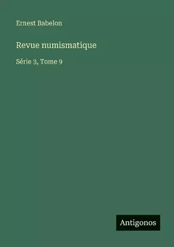 Revue numismatique cover