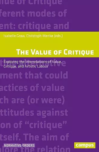 The Value of Critique cover