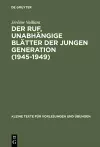 Der Ruf, unabhängige Blätter der jungen Generation (1945-1949) cover