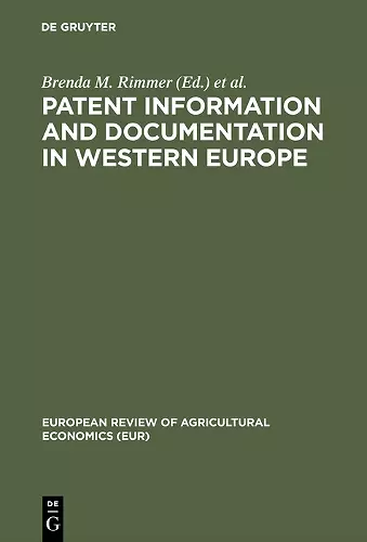 Patent information and documentation in Western Europe cover