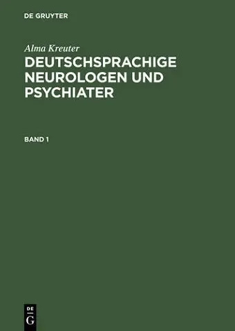 Deutschsprachige Neurologen Und Psychiater cover