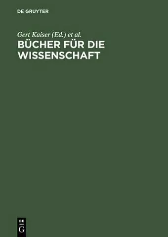 Bücher Für Die Wissenschaft cover