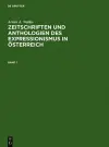 Zeitschriften Und Anthologien Des Expressionismus in Österreich cover