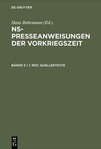 1937. Quellentexte cover