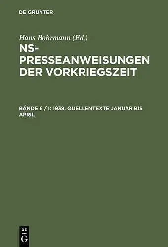 1938. Quellentexte cover