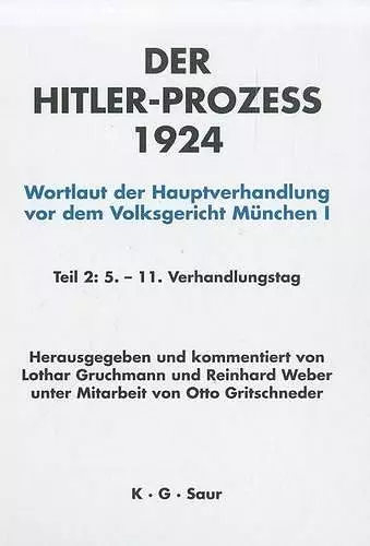 Hitler-Prozeß 1924 Tl.2 cover