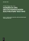 Verfolgung Und Exil Deutschsprachiger Theaterkünstler cover