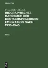 Biographisches Handbuch Der Deutschsprachigen Emigration Nach 1933-1945 cover